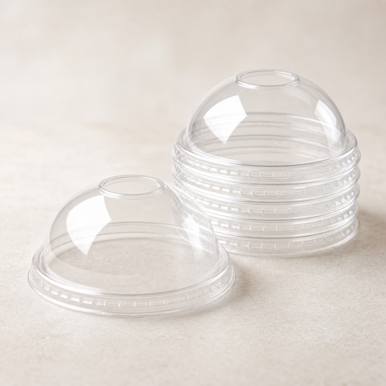Clear PET dome lids