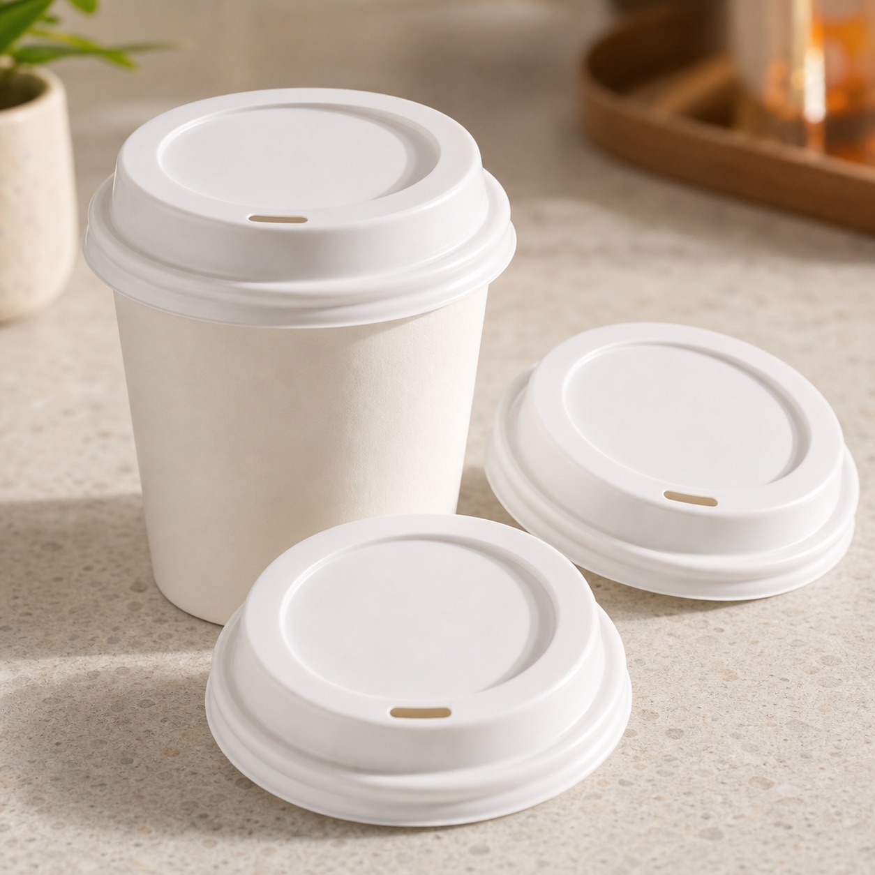White hot cup sipper lids