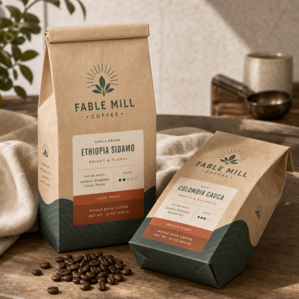 Custom printed coffee bags packaging gallery