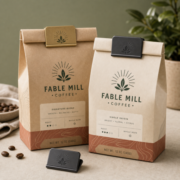 Custom coffee bag clips packaging gallery