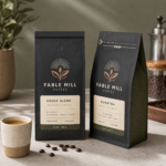 Premium custom printed coffee bags sample mockup