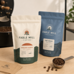 Custom stand-up coffee pouch sample mockup