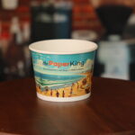 Tall 32 oz Paper King custom printed paper food container