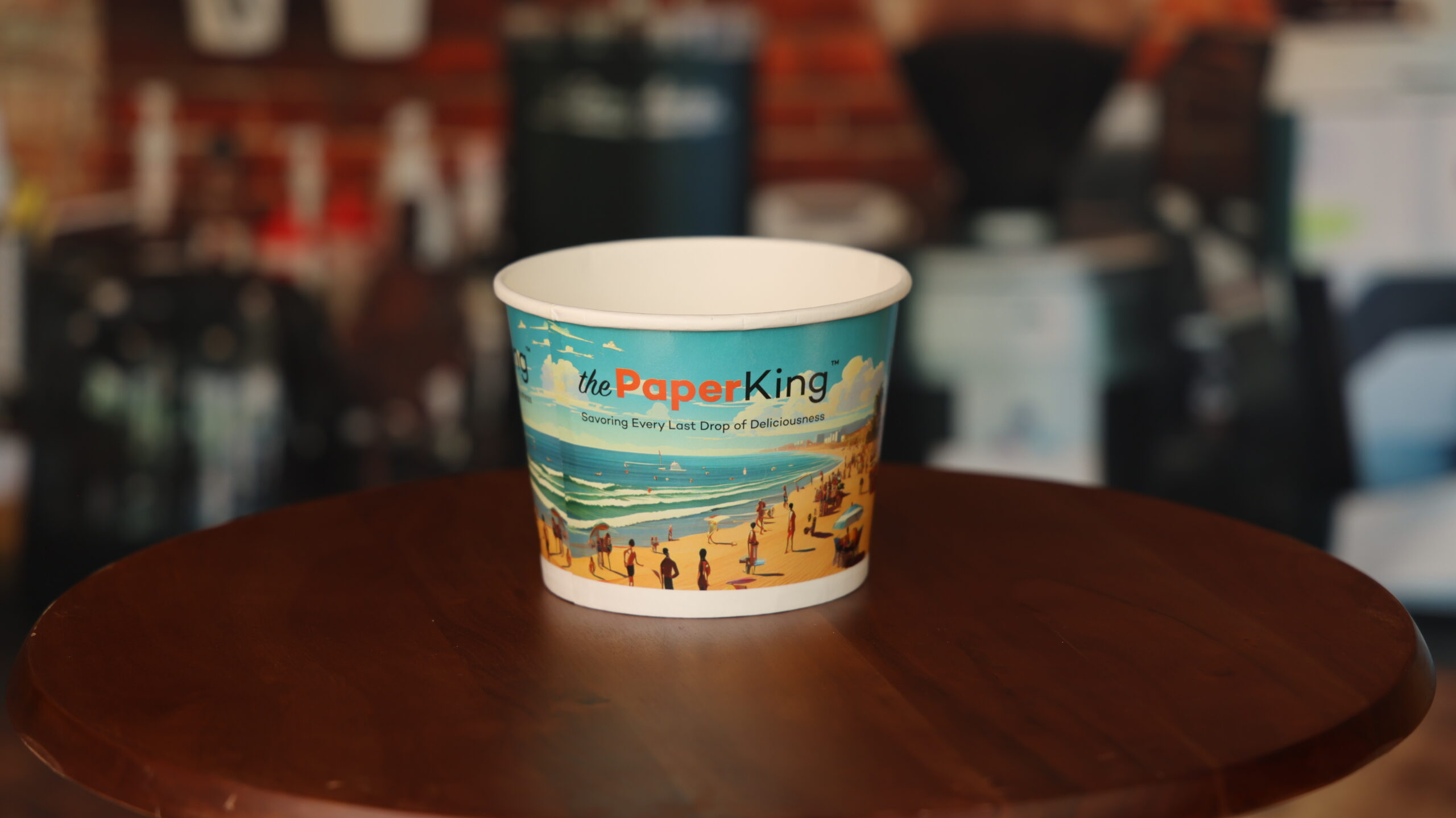 Tall 32 oz Paper Food Container - Custom Print Tall 32 oz Paper King custom printed paper food container