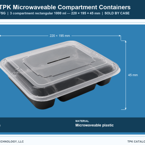 Microwaveable Compartment Containers FSG retail food container image