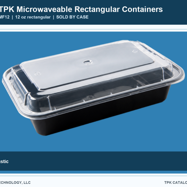 Microwaveable Rectangular Containers MF12 retail food container image