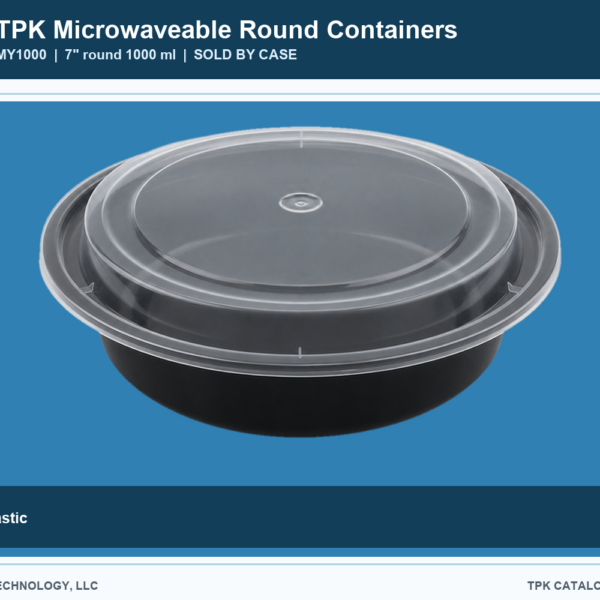 Microwaveable Round Containers MY1000 retail food container image